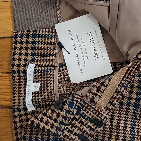 Plaid Veronica Beard wool trousers - Picture 2 of 3